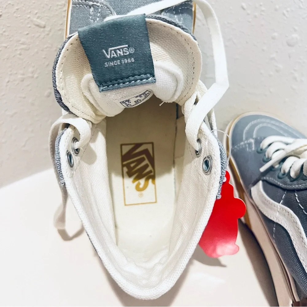 Vans SK-8 Hi Top Tapered Stacked Platform Blue Unisex Sneakers/Sz:W:5/M:3.5/NWT - Picture 14 of 16